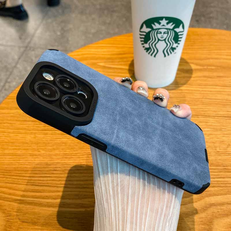 Luxury Lambskin Leather Phone Case For iPhone