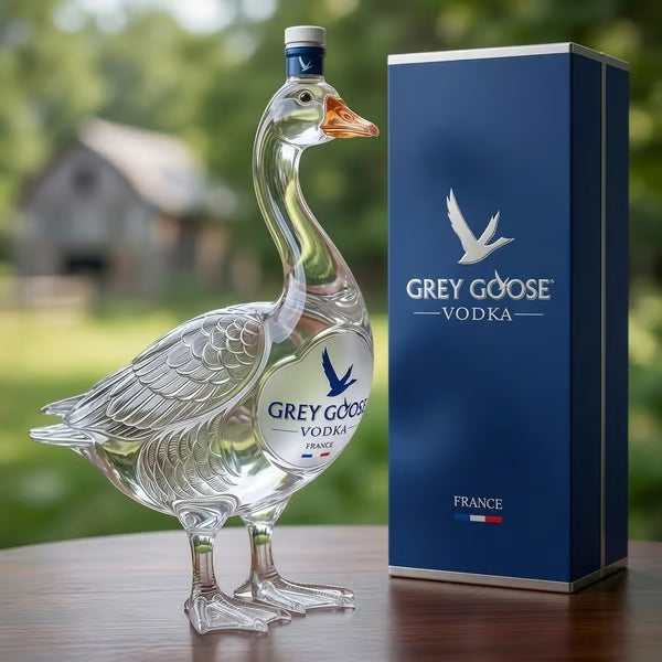 Butelka na wódkę Grey Goose z okazji 30. rocznicy, rzeźbiona w 3D