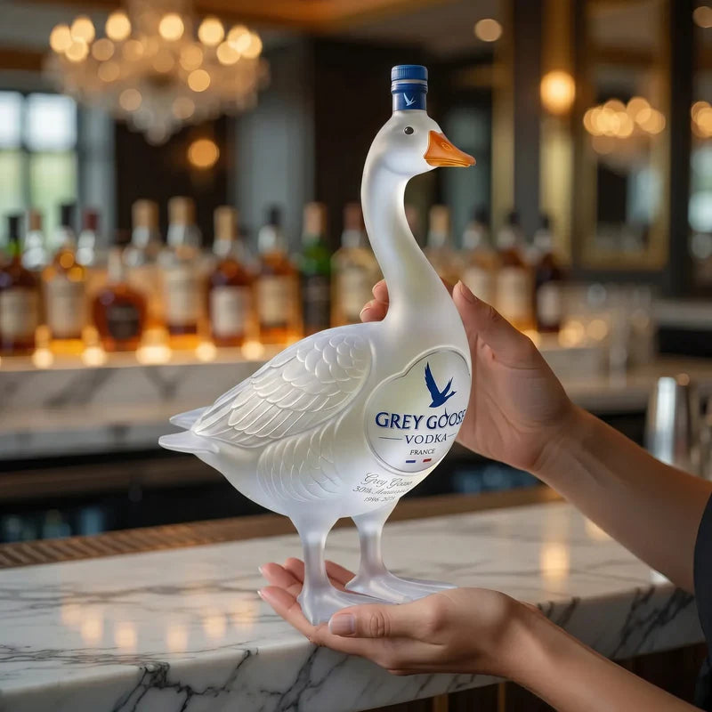 Butelka na wódkę Grey Goose z okazji 30. rocznicy, rzeźbiona w 3D